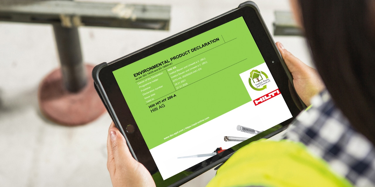 Các sản phẩm của Hilti đi kèm với những chứng chỉ Công trình Xanh
