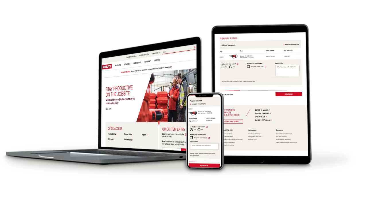 Yêu cầu bảo hành sửa chữa máy Hilti