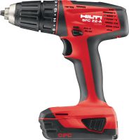 Máy khoan bắt vít không dây SFC 22-A Máy khoan bắt vít không dây 22V loại nhỏ gọn chạy bằng pin Li-ion, có đầu kẹp không cần dụng cụ tháo siết cỡ 13 mm cho các ứng dụng hạng nhẹ và hạng vừa