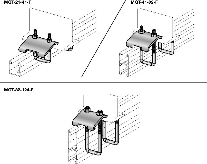 Kẹp dầm MQT-F Kẹp dầm mạ kẽm nhúng nóng (HDG) để nối trực tiếp thanh giằng MQ với dầm thép