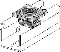 MQA-R Stainless steel pipe clamp saddle for connecting threaded components to MQ strut channels