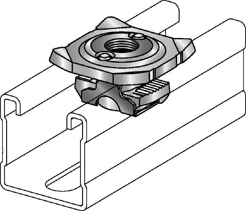 Yên kẹp ống MQA-F Yên kẹp ống mạ kẽm nhúng nóng (HDG) để nối cấu phần có ren với thanh giằng MQ