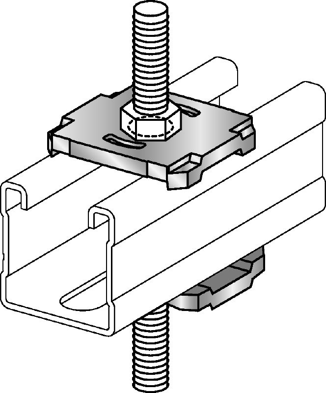 Miếng đệm MQZ-L-R Miếng đệm thép không gỉ (A4) dùng để lắp và neo hình thang