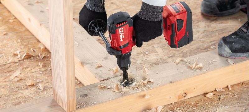 SF 6-A22 Cordless drill driver Power class cordless 22V drill driver with Active Torque Control and electronic clutch for universal use on wood, metal and other materials Applications 1