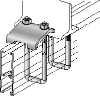 Kẹp dầm MQT Kẹp dầm mạ kẽm để nối trực tiếp thanh giằng MQ với dầm thép