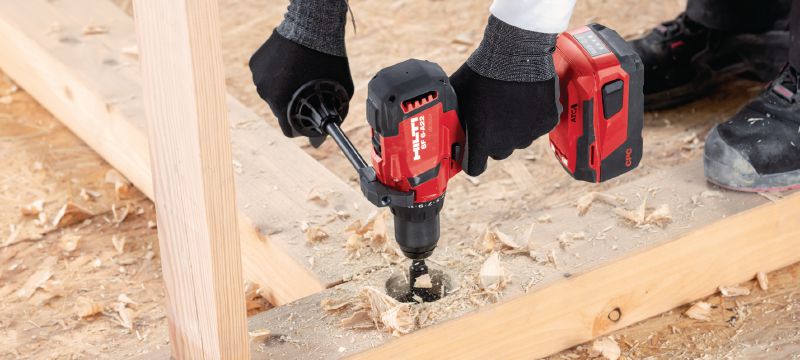 SF 6-A22 Cordless drill driver Power class cordless 22V drill driver with Active Torque Control and electronic clutch for universal use on wood, metal and other materials Applications 1