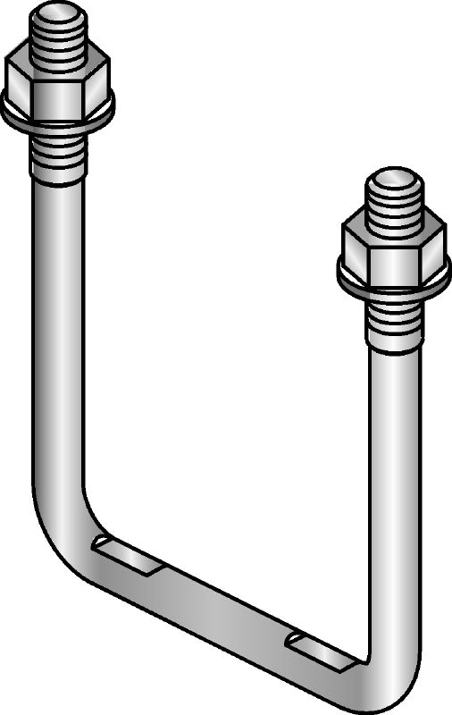 Bu-lông chữ U MIA-BO Bu-lông chữ U mạ kẽm nhúng nóng (HDG) để liên kết má ống với dầm MI
