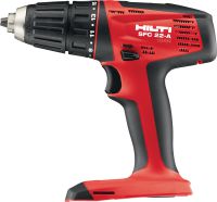 Máy khoan bắt vít không dây SFC 22-A Máy khoan bắt vít không dây 22V loại nhỏ gọn chạy bằng pin Li-ion, có đầu kẹp không cần dụng cụ tháo siết cỡ 13 mm cho các ứng dụng hạng nhẹ và hạng vừa