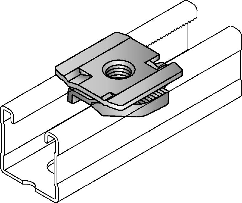 MQA-S Pipe clamp saddle Galvanised pipe clamp saddle for connecting threaded components to MQ/HS channels