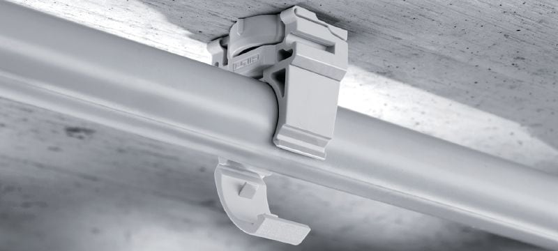Kẹp ống X-EKSC MX Kẹp cáp/ống dẫn bằng nhựa có thiết kế kẹp vào và khóa nhấn để sử dụng với băng đinh Các ứng dụng 1