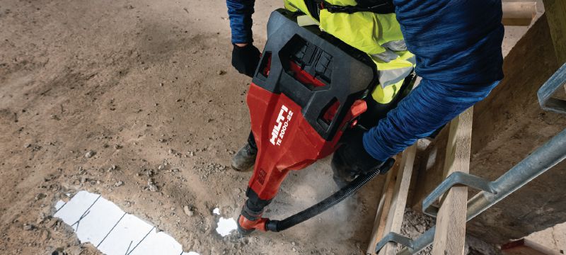 TE 2000-22 Cordless jackhammer Powerful and light battery-powered breaker for concrete and other demolition work (Nuron battery platform) Applications 1