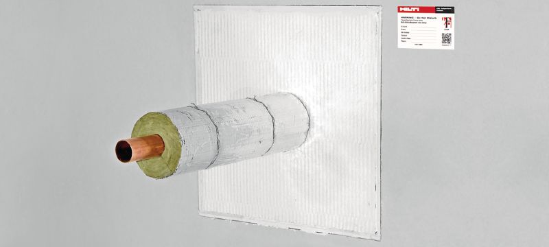 Tấm ngăn cháy lan CP 670 Hệ thống tấm phủ sơn ngăn cháy lan có phạm vi chứng nhận rộng, dùng để bít kín lỗ vừa đến lớn Các ứng dụng 1