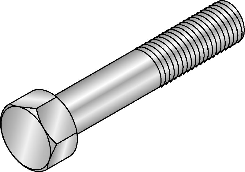 Hexagon screw DIN 933 M12x25 HDG Vít lục giác mạ kẽm nhúng nóng (HDG) theo chuẩn DIN 931