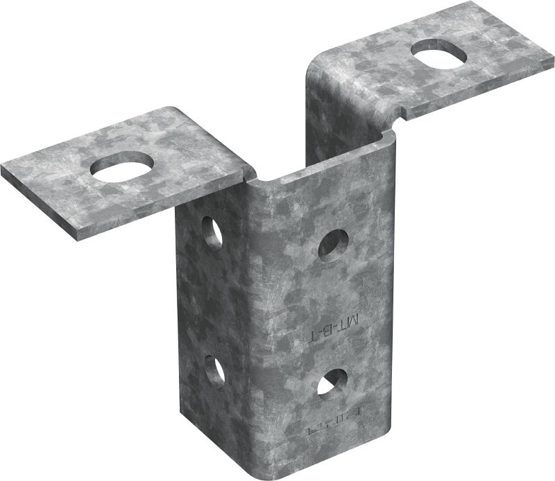 Bảng mã hạng nhẹ MT-B-T OC (ngoài trời) Đầu nối đế để neo cấu trúc thanh giằng hạng nhẹ với bê tông hoặc thép trong môi trường ăn mòn vừa phải