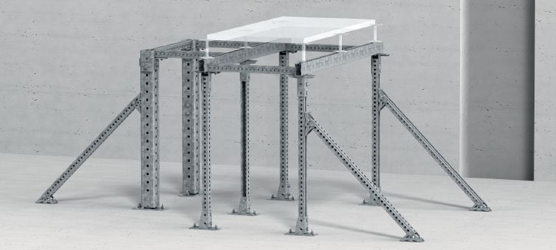 MC-MI-AH-90 OC-A Hot-dip galvanised (HDG) angle connector to attach MC installation channels to MI girders Applications 1