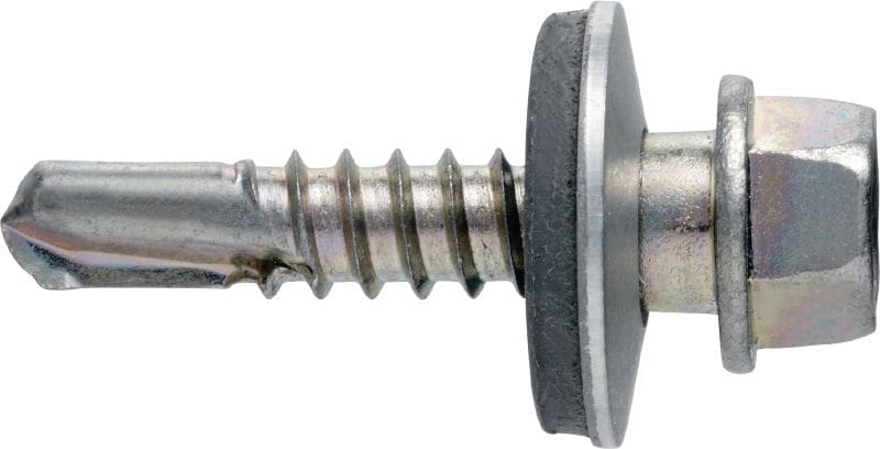 Vít tự khoan bằng kim loại S-MD 53 S Vít tự khoan (thép không gỉ A2) có vòng đệm 16 mm cho bộ phận siết chặt kim loại với kim loại cỡ dày-vừa (lên đến 6 mm)