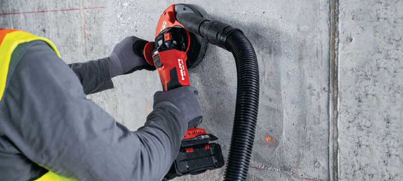 Nuron AG 6D-22 Cordless angle grinder (125 mm) Powerful cordless angle grinder with brushless motor, SensTech control and advanced safety features for discs up to 125 mm (Nuron battery platform) Các ứng dụng 1