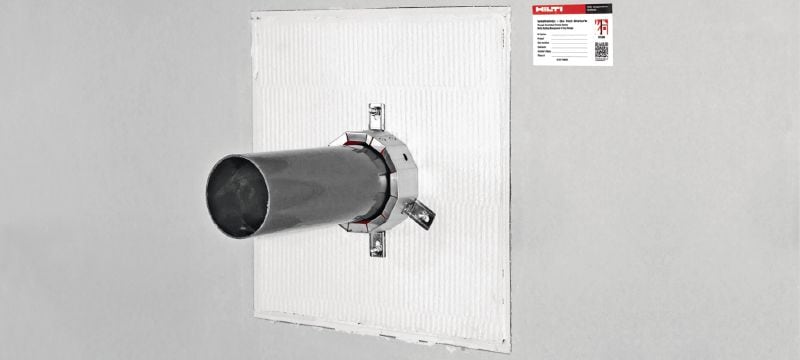 CP 670 Firestop board Firestop coated board system with wide approval range for sealing medium to large openings Applications 1