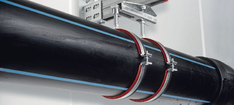 MP-MI Kẹp ống mạ kẽm cao cấp có lớp lót cách âm cho các ứng dụng đường ống hạng nặng Các ứng dụng 1