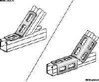 MQW 45°/135°-R Góc 45 hoặc 135 độ bằng thép không gỉ (A4) để nối nhiều thanh giằng MQ