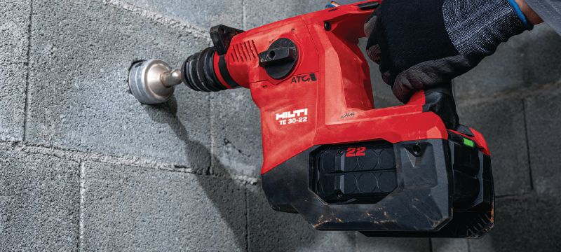 TE 30-22 Cordless rotary hammer Powerful cordless SDS Plus (TE-C) rotary hammer with Active Vibration Reduction and Active Torque Control for concrete drilling and chiseling (Nuron battery platform) Các ứng dụng 1