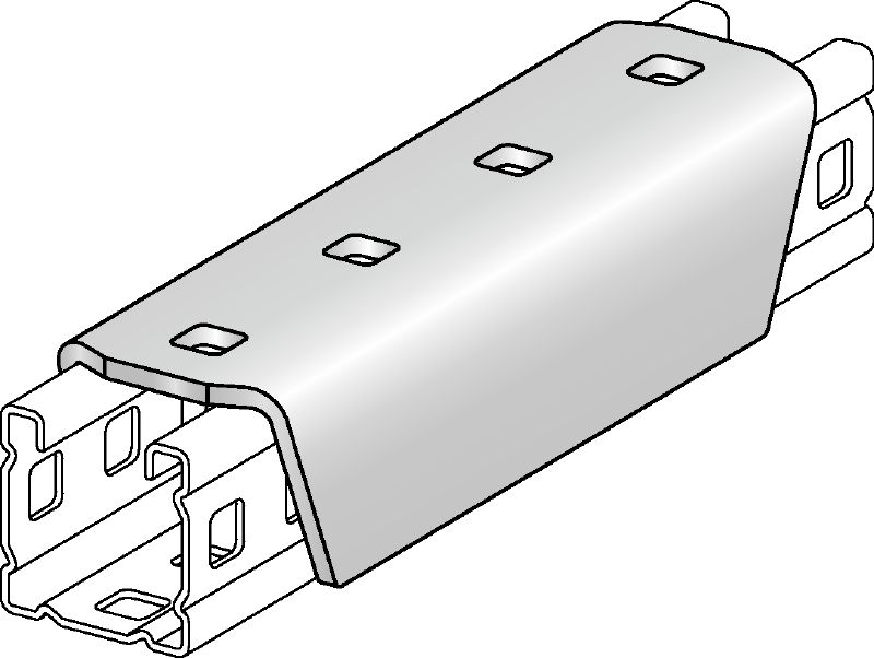 MC-CL OC-A Hot-dip galvanised (HDG) connector to longitudinally join adjacent MC installation channels outdoors Applications 1