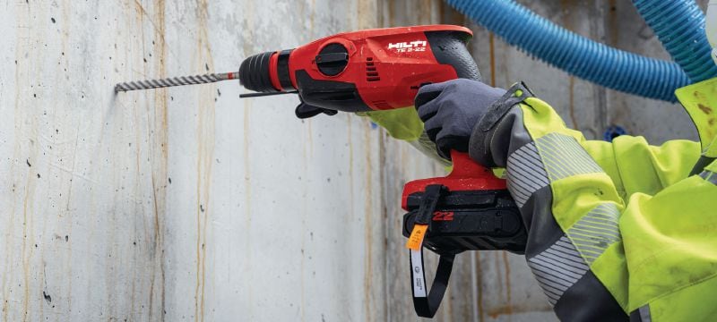 TE 2-22 Cordless rotary hammer Compact and light weight SDS Plus cordless rotary hammer with pistol grip for best maneuverability when drilling overhead (Nuron battery platform) Các ứng dụng 1