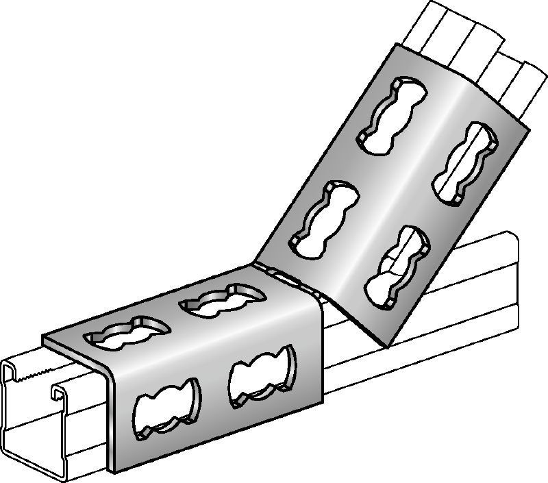 MQW 45°/135°-F Góc 45 hoặc 135 độ mạ kẽm nhúng nóng (HDG) để nối nhiều thanh giằng MQ