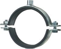 MP-MXI Kẹp ống mạ kẽm cao cấp có lớp lót cách âm cho các ứng dụng đường ống hạng cực nặng